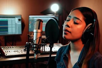 create female radio jingle, podcast intro and outro music theme songs