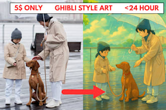 transform your photo into a dreamy anime scene 24h