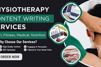 write physiotherapy, rehab and wellness topics