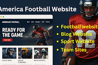 design american football websites, football blog, sport club website, team sites