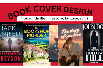 design stunning book cover, ebook cover, paperback cover, hardcover, kdp cover