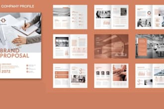 digital company brochure, booklet design, PDF design, company profile, proposal