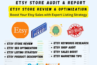 review your etsy store and optimize your listing strategy for more sales boost