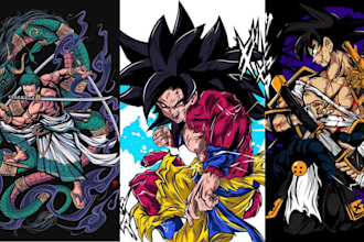 design custom typography t shirt  streetwear design vintage anime tshirt design