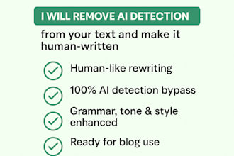 professionally remove ai detection from your text and make it human
