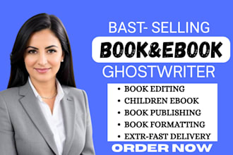 be your ebook writer, ghost book writer, ghostwriter, amazon kdp ebook writer