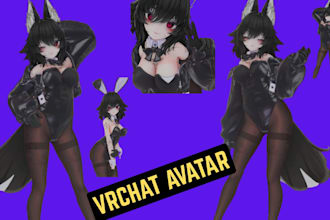 create custom vrchat avatar, nsfw, furry, vtube avatar, vr character, vrc, vrm