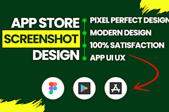 design trendy app screenshots for play store and app store