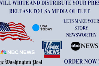 write and distribute your press release to USA media outlet