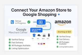 verify and setup your google merchant center for your amazon store product