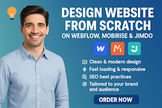 design redesign website from scratch on webflow mobirise and jimdo