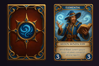 custom card game design trading card game tcg tabletop card template board game