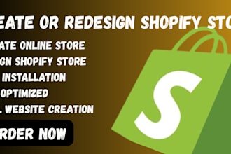 build shopify online store and redesign shopify store