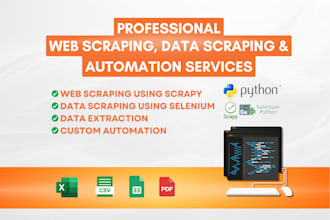 do web scraping and data scraping using python