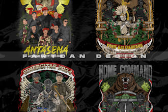 draw military design specialist tshirt artwork