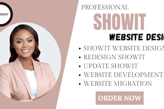 update and customize showit website design redesign showit and development