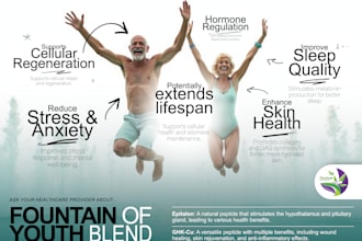 design your printable or digital peptide flyer or brochure