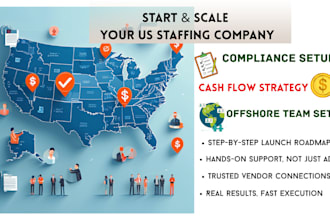 help new US staffing companies with compliance, cash flow, and offshore setup