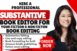 developmental substantive book edit format proofread fiction nonfiction book