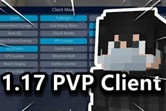 create a custom minecraft pvp client mod with advanced features and optimization
