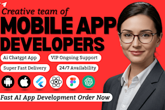 develop ai mobile app flutter ios android app with chatgpt, website integration