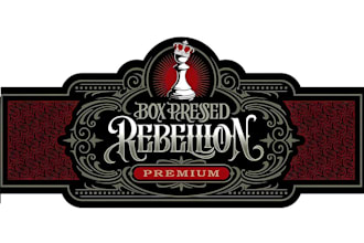 create a premium cigar bands, label logo and cigar box design