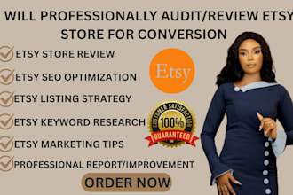 review your etsy store and optimize your listings titles tags SEO to boost sales