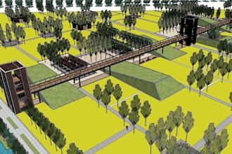 renovate 3dmodern goif course,sport arena,mini golf,putting green,landscape,park