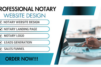 create notary website notary logo, notary landing page signature lawyer website