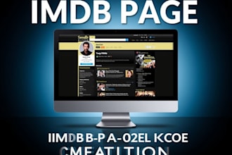 create a professional imdb page or profile for you