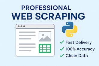do web scraping and data extraction using python
