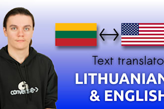professionally translate text between lithuanian and english