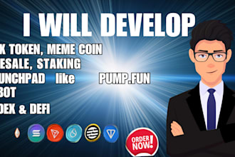 be blockchain developer for staking presale pump fun trading bot on evm solana