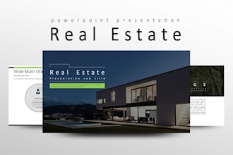 create professional real estate presentation design and property listing slides