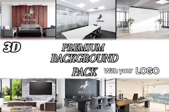 design google meet and zoom virtual background with logo