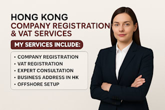 register your hong kong, UK, au, italy company and handle vat setup
