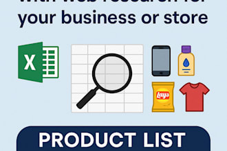 create detailed product lists for your business