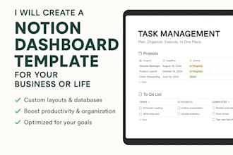 create a notion template for your business or life