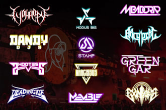 do dj, music, band, edm, typography, metal, band logo design