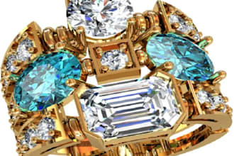 create 3d jewelry model, 3d cad modeling, jewelry sculpting, 3d printing jewelry