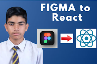 create a modern, fast, and SEO ready responsive react website from figma,sketch