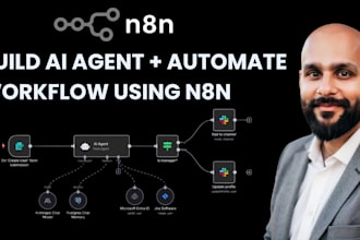 build ai agent and automate workflow using n8n, make