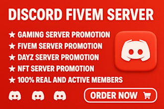 roblox server promotion, gaming server, fivem, minecraft discord promotion