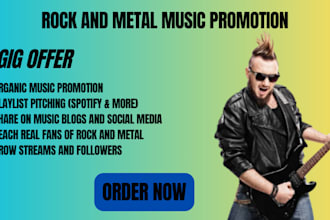 do organic heavy rock and metal music promotion and playlist pitch for audiences