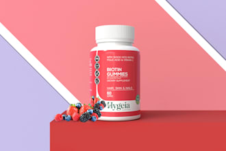 do premium supplement label packaging design 3d mockup