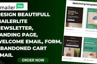 do mailerlite newsletter landing page welcome email, form, abandoned cart email