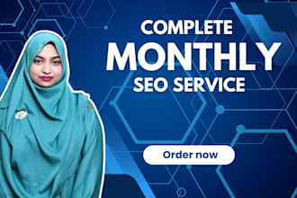 complete monthly SEO service to boost your website ranking