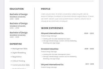 design a modern and professional resume using canva