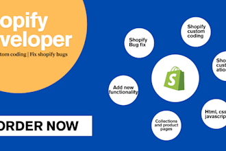 shopify developer fix shopify bug shopify custom coding shopify customization
