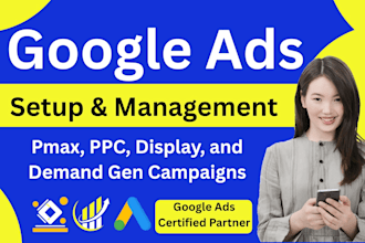 manage google performance max campaigns, PPC, and display ads